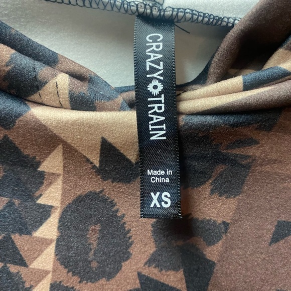 NWT Womans XS Crazy Train Hoodie Aztec Print Hoodie - Picture 2 of 2